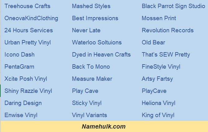 500+ Unveiling Remarkable Vinyl Business Name Ideas That Capture Hearts