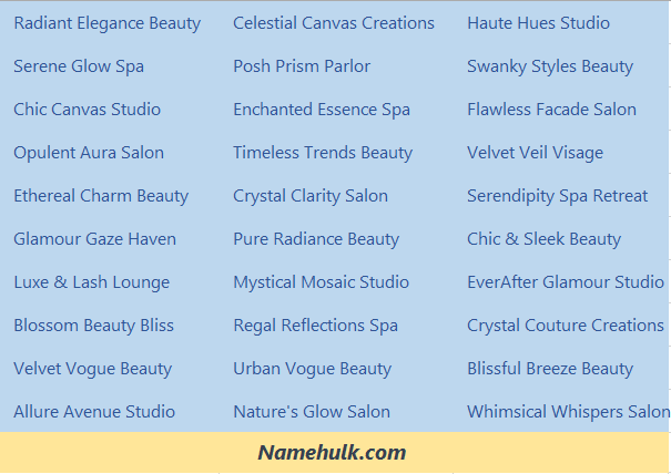 505+ Luxury Name Ideas for Your Beauty Business