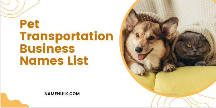 Pet Transportation Business Names list